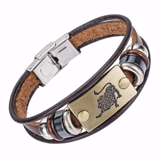 Bracelet porte-bonheur symbole zodiaque Lion