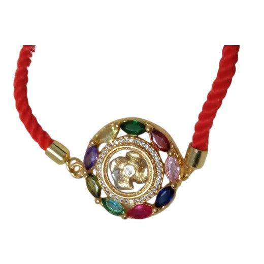 Bracelet porte-bonheur roue de dharma