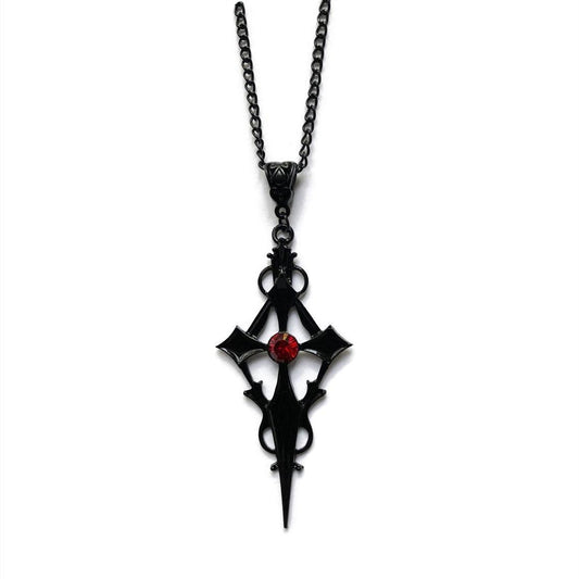 Collier talisman croix gothique
