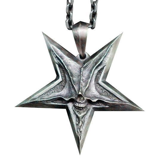 Collier Pentagramme et démon talisman gothique