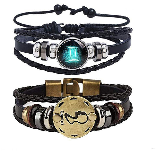 Bracelet porte-bonheur gémeaux signe du zodiaque